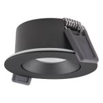 Ledvance Faretti LED Air Adjust Aluminium Nero 4W 300lm 36D - 927 Bianco Molto Caldo | Ritaglio 68mm - IP23 - Miglior resa cromatica - Dimmerabile