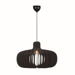 Nordlux Hazo 65 Luce Pendente Legna Nero | Adatto per 1x E27