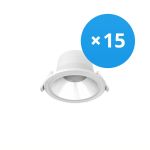 Multipack 15x Noxion Downlight LED Apollo 9W 1100lm 60D - 830 Luce Calda -  | 145mm - Ritaglio 120mm - UGR <19
