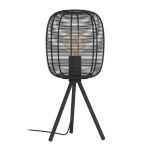 Eglo Lampada Da Tavolo Rinroe Acciaio Nero | Adatto per 1x E27
