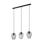 Eglo Luce Pendente Newtown Acciaio Nero | IP20 - Adatto per 3x E27 