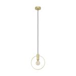 Eglo Luce Pendente Manizales Acciaio Oro | IP20 - Adatto per 1x E27 