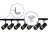 Bright Choice Set completo 1-Fase Rail L 1,5 x 1,5 Metro Nero | incl. 7x Faretti + GU10 2700K 3W Dimmerabile + Tappo Di Chiusura, Connettore di Alimentazione e L -Connettore