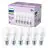 Confezione Multipack 6x Philips Bulbo LED E27 Pera Ghiaccio 13W 1521lm - 827 Bianco Molto Caldo