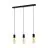 Eglo Luce Pendente Pozueta Acciaio Nero | IP20 - Adatto per 3x E27 