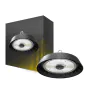 Bright Choice Highbay LED Acciaio Nero 150W 25500lm 90D - 757 Bianco Freddo | IP65 - con Sensore di Movimento e Luce 