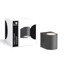D'Lite Luce Da Parete Vossem Aluminium Nero | IP54 - Adatto Per 1x GU10