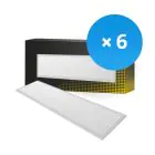 Multipack 6x Bright Choice Pannello A LED Backlit 36W 3240lm - 840 Bianco Freddo | 120x30cm - UGR 