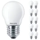 Multipack 10x Philips Master Value LED Lustre E27 Sferica Ghiaccio 3.4W 470lm - 927 Bianco Molto Caldo | Miglior resa cromatica - Dimmerabile - Sostitutiva 40W