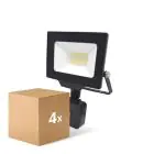 Confezione Multipack 4x Noxion Proiettore LED Beamy G3 20W 2200lm 100D - 830 Luce Calda -  | IP44 - Sensore di Movimento e Luce - Simmetrico