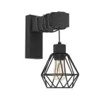 Eglo Luce Da Parete Townshend 5 Legna Nero | Adatto per E27