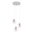 Eglo Luce Pendente Ariscani 2 Acciaio Cromo | Adatto per 3x E27
